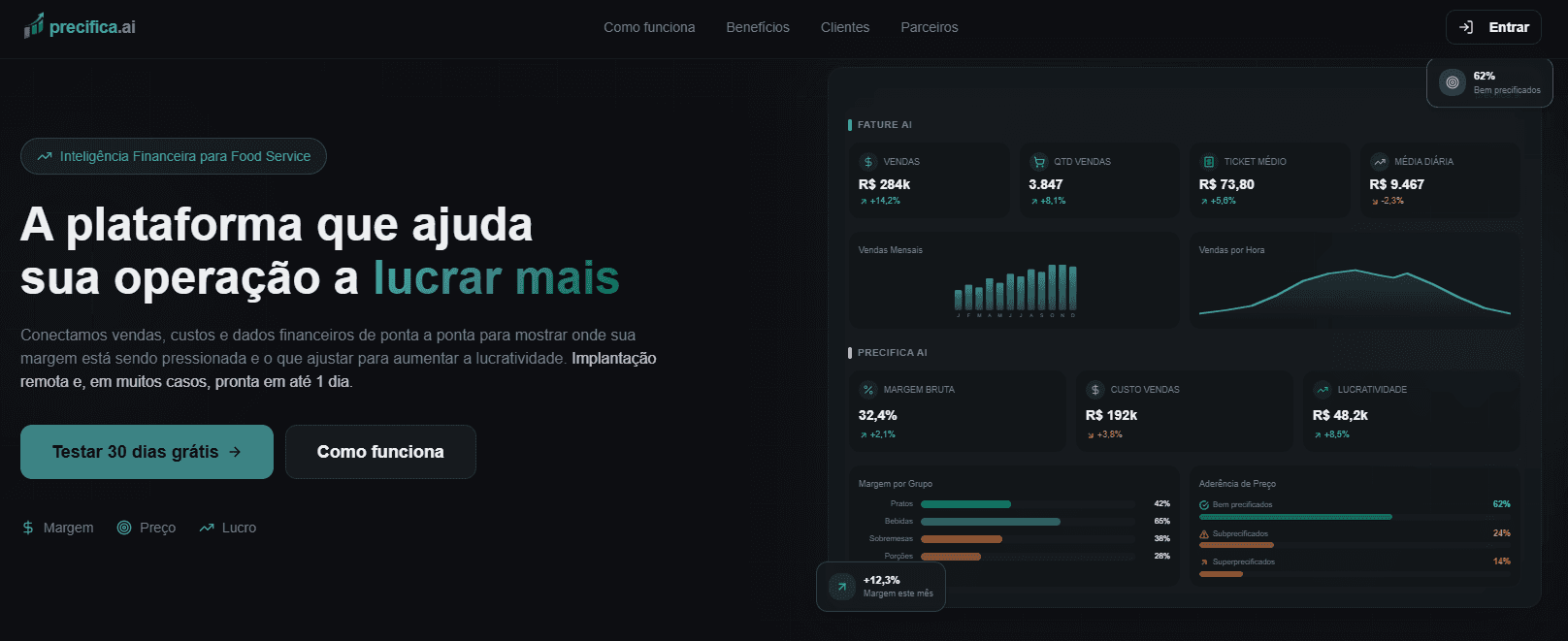Screenshot do projeto PRECIFICAI